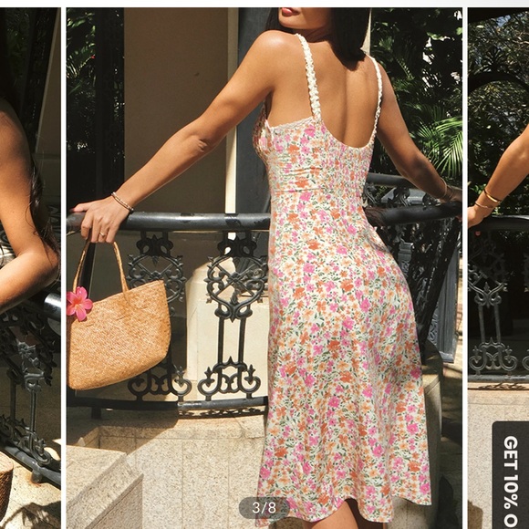 Commense Floral Print Summer Dress. Size Large. NWT - Picture 3 of 6